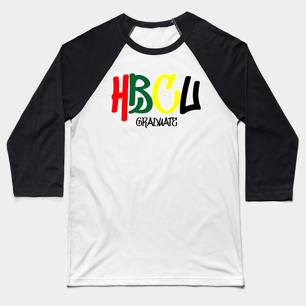 HBCU Graduate Graffiti Design Baseball T-Shirt by OTM Sports & Graphics